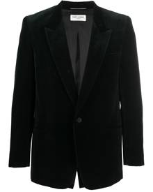 Saint Laurent fitted velvet blazer - Green