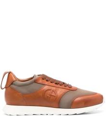 Giorgio Armani panelled low-top sneakers - Brown