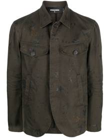 Dsquared2 distressed shirt jacket - Green