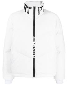 Plein Sport logo-print puffer jacket - White