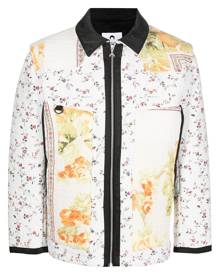 Marine Serre Boutis floral-print quilted jacket - White