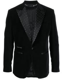 Philipp Plein single-breasted velvet blazer - Black
