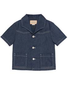 Gucci Kids logo-print denim jacket - Blue