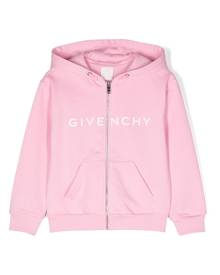 Givenchy Kids cotton zip-up cardigan - Pink