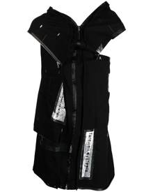 Takahiromiyashita The Soloist asymmetrical distressed sleeveless jacket - Black