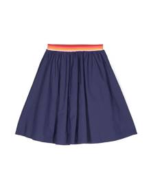 Kenzo Kids animal-print stripe-waist skirt - Blue