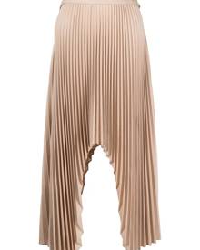 Rokh arch pleated midi skirt - Brown
