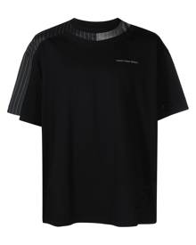 Feng Chen Wang logo-embroidered patchwork T-shirt - Black