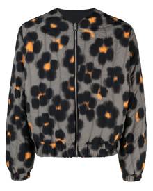 Kenzo Hana Leopard reversible bomber jacket - Grey