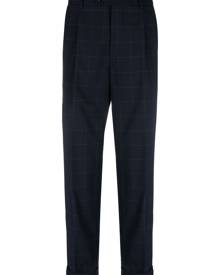 Brunello Cucinelli checked turn-up tailored trousers - Blue