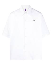 OAMC logo-embroidery short-sleeved shirt - White