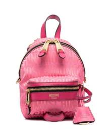 Moschino logo-jacquard backpack - Pink