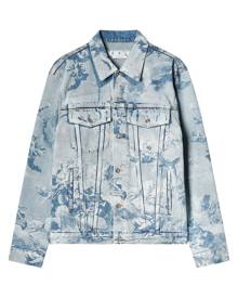 Off-White Skate painting-print denim jacket - Blue