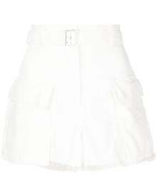 sacai cargo-pocket belted shorts - White