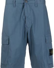 Stone Island Compass-patch cargo shorts - Blue