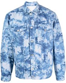 MARANT camouflage-print denim jacket - Blue