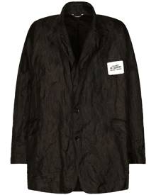 Dolce & Gabbana crinkle single-breasted blazer - Black