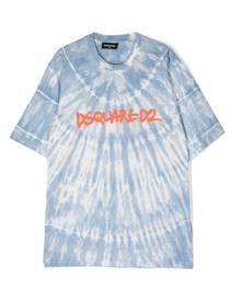 Dsquared2 Kids logo-print tie-dye t-shirt - Blue