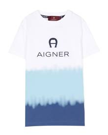 Aigner Kids tie-dye cotton T-shirt - Blue