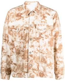 MARANT camouflage-print denim jacket - Neutrals