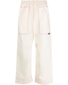 Palm Angels straight-leg elasticated trousers - White