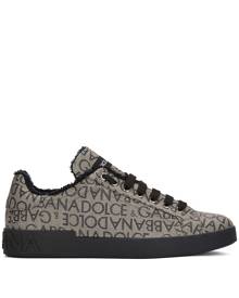 Dolce & Gabbana logo-print lace-up sneakers - Brown