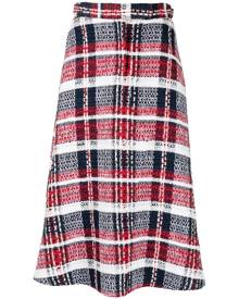 Thom Browne tweed midi skirt - Red