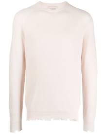 Laneus distressed-finish ribbed-knit jumper - Neutrals