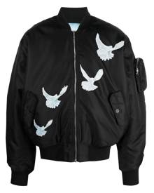 3PARADIS bird-print bomber jacket - Black