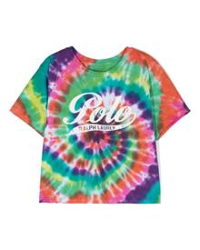 Ralph Lauren Kids logo-print tie-dye short-sleeve T-shirt - Purple