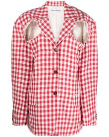 Acne Studios single-breasted gingham blazer - Red