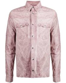 Giorgio Brato distressed-effect leather jacket - Pink
