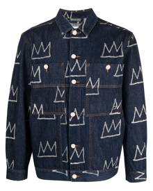 Etudes crown-print denim jacket - Blue