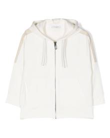 Paolo Pecora Kids zipped-up hooded jacket - Neutrals