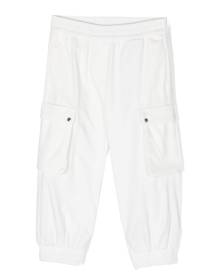 Moncler Enfant elasticated-waist cotton trousers - White