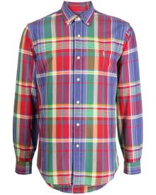 Polo Ralph Lauren logo-embroidered plaid-print shirt - Multicolour