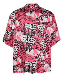 4SDESIGNS animal-print short-sleeve shirt - Pink