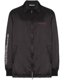 Valentino Garavani logo-print windbreaker jacket - Black