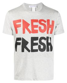 Comme Des Garçons Shirt slogan-print cotton T-shirt - Grey