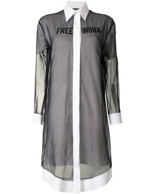 Off-White Free Winona-print shirt dress - Black