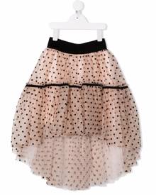 Monnalisa polka-dot tulle skirt - Pink