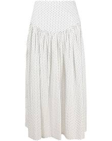 Molly Goddard polka-dot midi skirt - White