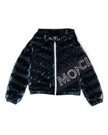 Moncler Enfant logo-print puffer jacket - Blue