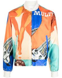 Bally graphic-print bomber jacket - Orange