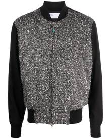 4SDESIGNS chainmail-detail bomber jacket - Black