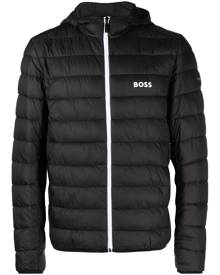 BOSS logo-print puffer jacket - Black