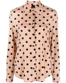 PINKO polka dot-print long-sleeve shirt - Neutrals