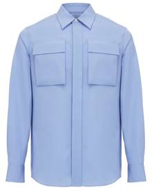Alexander McQueen Military pocket cotton shirt - Blue