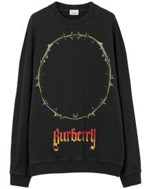 Burberry Thorn-print cotton sweatshirt - Black