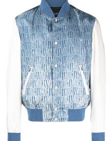 AMIRI logo-print bomber jacket - Blue